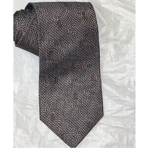 Vintage Format silk tie ~ Brown & Black ~ necktie